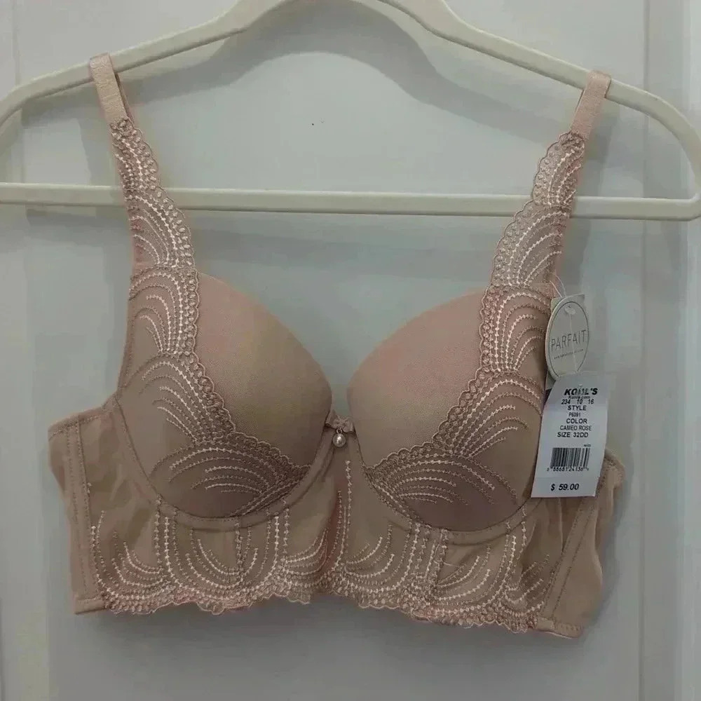 Parfait PEARL LONGLINE PLUNGE BRA - CAMEO ROSE - Picture 2 of 8